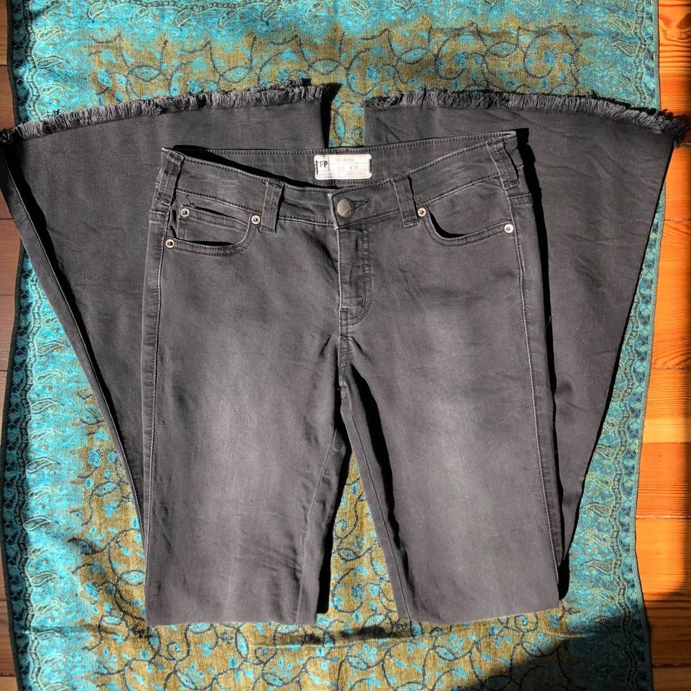 Free People Black Bell Bottoms